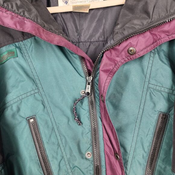 Vintage Columbia Jacket Mens Size Large Half Zip Pullover Nylon - Picture 6 of 16